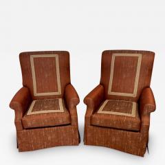 Alfonso Marina Pair of Alfonso Marina Ebanista Fully Upholstered Club Chairs - 3137445