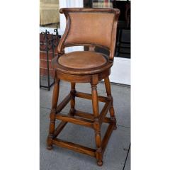 Alfonso Marina Pair of Alfonso Marina Ebanista Spanish Colonial Counter or Bar Stools - 4549744
