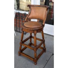 Alfonso Marina Pair of Alfonso Marina Ebanista Spanish Colonial Counter or Bar Stools - 4549745