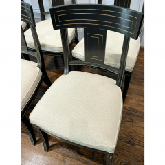 Alfonso Marina Set of 6 Alfonso Marina Ebanista Ebonized Klismos Dining Chairs - 3101445