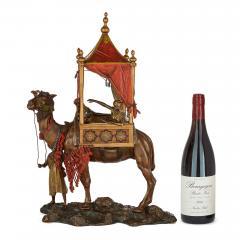 Alfonzo Titze Large Viennese cold painted patinated bronze Orientalist lamp by Titze - 3239679