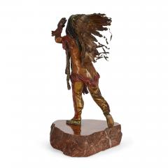 Alfonzo Titze Pair of patinated bronze Native American figures after Kauba - 3204560