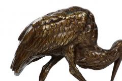 Alfred Barye Alfred Barye French 1839 1882 Bronze Sculpture of Cicogne and Crab - 730431