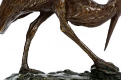 Alfred Barye Alfred Barye French 1839 1882 Bronze Sculpture of Cicogne and Crab - 730432