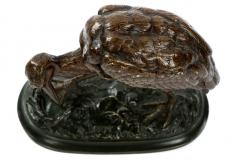 Alfred Barye Alfred Barye French 1839 1882 Bronze Sculpture of Cicogne and Crab - 730434