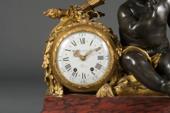 Alfred Beurdeley A LARGE FRENCH GILT BRONZE ROUGE MARBLE MANTEL CLOCK BY ALFRED BEURDELEY - 3566197