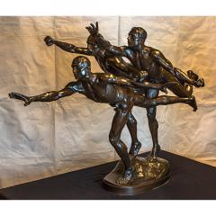 Alfred Boucher A Fine Large Patinated Bronze Figural Group Entitled Au But  - 1458948