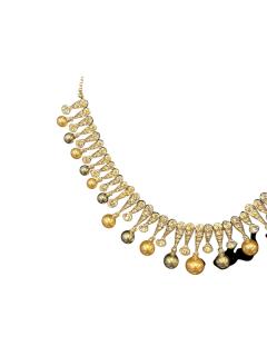 Alfred Boucher ART DECO COSTUME SOUTH SEA PEARL PEARL RHINESTONE RADIATING NECKLACE - 4743431