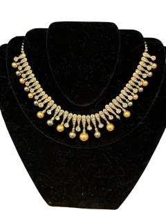 Alfred Boucher ART DECO COSTUME SOUTH SEA PEARL PEARL RHINESTONE RADIATING NECKLACE - 4743432