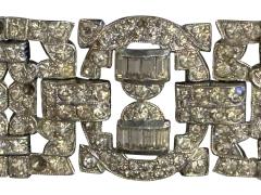 Alfred Boucher ART DECO PAVE BAQUETTE SET RHINESTONE BRACELET - 4743457