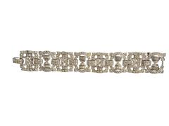 Alfred Boucher ART DECO PAVE BAQUETTE SET RHINESTONE BRACELET - 4743460