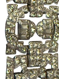 Alfred Boucher ART DECO PAVE BAQUETTE SET RHINESTONE BRACELET - 4743463
