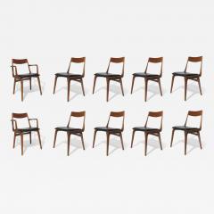 Alfred Christensen 10 Alfred Christensen Boomerang Danish Teak Dining Chairs - 3098162
