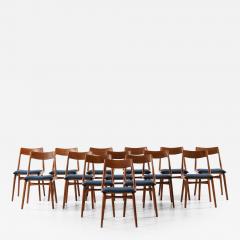 Alfred Christensen Set of 14 Alfred Christensen Teak Dining Chairs 1950s - 4606357