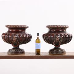 Alfred Corneau Rare Pair of French Enameled Alfred Corneau Urns C 1880 Signed - 4736091