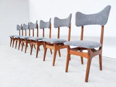 Alfred Hendrickx Set of 6 Belgium Mid Century S3 Dining Chairs by Alfred Hendrickx - 3082142