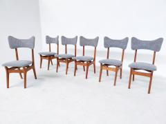 Alfred Hendrickx Set of 6 Belgium Mid Century S3 Dining Chairs by Alfred Hendrickx - 3082143
