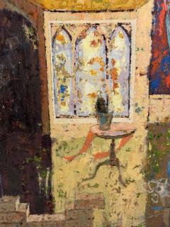 Alfred Jackson ABSTRACT EXRESSIONIST INTERIOR SCENE PAINTING IN THE MANNER OF ALFRED JACKSON - 4279105