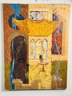 Alfred Jackson ABSTRACT EXRESSIONIST INTERIOR SCENE PAINTING IN THE MANNER OF ALFRED JACKSON - 4279107
