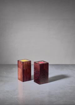 Alfred Klitgaard Pair of wood and enamel Alfred Klitgaard desk top storage boxes - 1200630