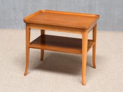Alfred Kvarnholt Pair of Alfred Kvarnholt Side Tables in Pearwood and Walnut Sweden 1940s - 4276861