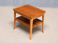 Alfred Kvarnholt Pair of Alfred Kvarnholt Side Tables in Pearwood and Walnut Sweden 1940s - 4276862