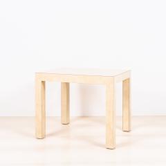 Alfred Parsons Pair of Chic Parsons Cream Parchment Laminate End Tables or Night Stands - 3180591