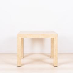 Alfred Parsons Pair of Chic Parsons Cream Parchment Laminate End Tables or Night Stands - 3180594