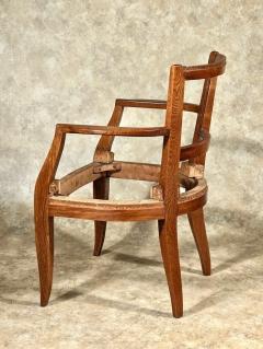 Alfred Porteneuve Alfred Porteneuve restored refinished armchair in oak - 3953245