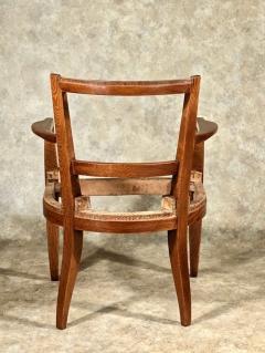 Alfred Porteneuve Alfred Porteneuve restored refinished armchair in oak - 3953251