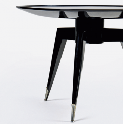 Alfred Porteneuve BLACK LACQUERED WOOD AND SILVER BRONZE SIDE TABLE BY ALFRED PORTENEUVE - 3477379