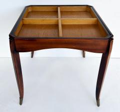 Alfred Porteneuve French Art Deco Fliptop Mahogany Game Table Porteneuve Attributed circa 1940s - 4641964