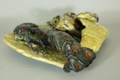 Alfred Reneloeau Palissy Crab Lobster Wall Pocket - 2043300