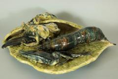 Alfred Reneloeau Palissy Crab Lobster Wall Pocket - 2043302