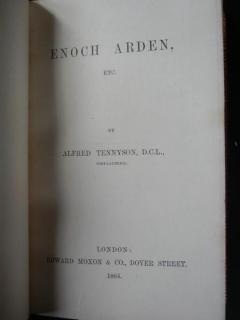 Alfred Tennyson D C L Poet Laureate Enoch Arden Etc First Edition - 2751940