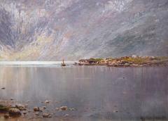 Alfred de Breanski Lochnagar Large 19th Century Scottish Highlands Landscape Oil Painting - 2265509