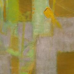 Alfredo Aya Nocturno 1 Abstract Oil Painting With Green and Blue Colors - 3816793