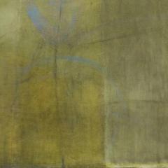 Alfredo Aya Vitrales Amarillo 4 Abstract Oil Painting with Green and Yellow Colors - 3816801