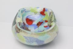 Alfredo Barbini Alfredo Barbini Art Glass Bowl with Colored Canes and Flecks Italy 1960 - 4579670