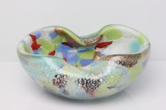 Alfredo Barbini Alfredo Barbini Art Glass Bowl with Colored Canes and Flecks Italy 1960 - 4579677