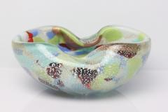 Alfredo Barbini Alfredo Barbini Art Glass Bowl with Colored Canes and Flecks Italy 1960 - 4579688