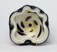 Alfredo Barbini Alfredo Barbini Black Art Glass Bowl with Gold Fleck Italy 1960 - 3875436