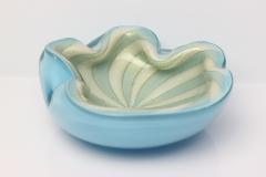 Alfredo Barbini Alfredo Barbini Blue Art Glass Bowl with Gold Fleck Italy 1960 - 4579668