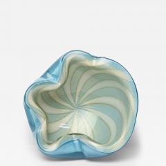 Alfredo Barbini Alfredo Barbini Blue Art Glass Bowl with Gold Fleck Italy 1960 - 4580101