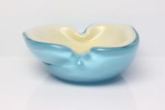 Alfredo Barbini Alfredo Barbini Blue Art Glass Bowl with Gold Fleck Italy 1960 - 4579673