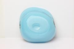 Alfredo Barbini Alfredo Barbini Blue Art Glass Bowl with Gold Fleck Italy 1960 - 4579685