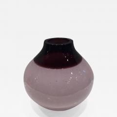 Alfredo Barbini Alfredo Barbini Burgundy Wine and Pink Colored Venetian Murano Vase - 1347072
