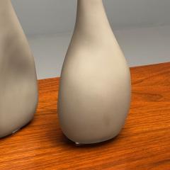 Alfredo Barbini Alfredo Barbini Italian Mid Century Modern Vases Grey Glass Italy 1970s - 3871327