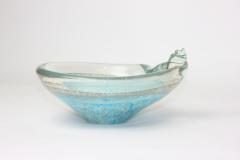 Alfredo Barbini Alfredo Barbini Murano Copper Aventurine Art Glass Shell Form Bowl 1950 Italy - 3068894