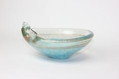 Alfredo Barbini Alfredo Barbini Murano Copper Aventurine Art Glass Shell Form Bowl 1950 Italy - 3068904